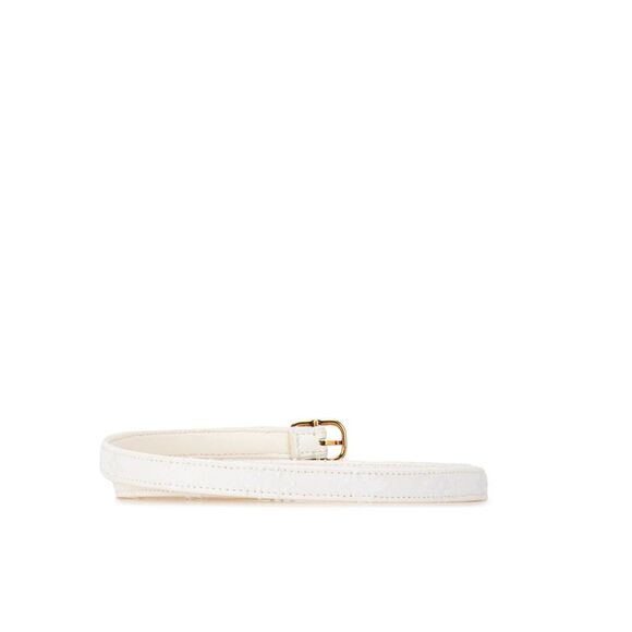 Pre Loved Louis Vuitton Monogram Empreinte Leather Belt White Women - Picture 3 of 6